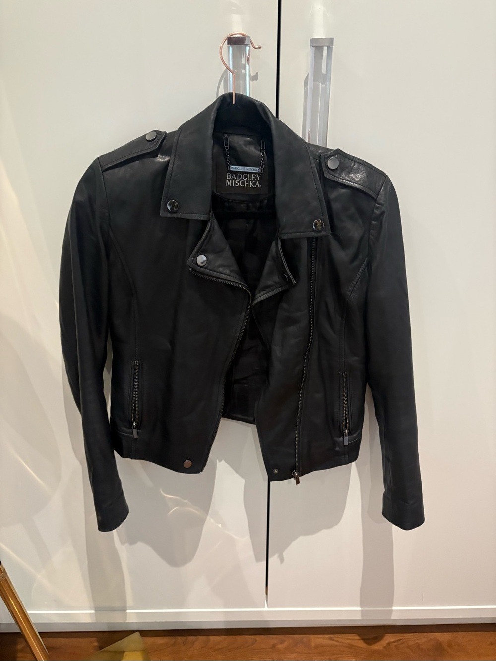 Badgley Mischka leather jacket